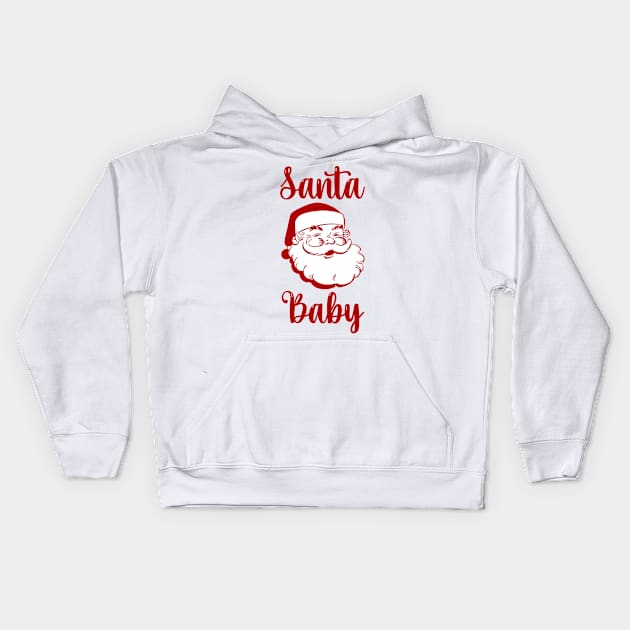 Santa Baby Kids Hoodie by BlackCatArtBB